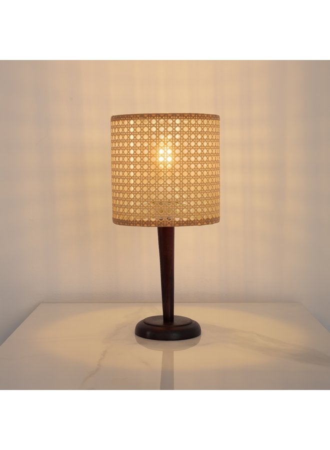 تبس هوم لمب مصباح طاولة من الراتان البيج بنمط بوهيمي لديكور المنزل - Image 3